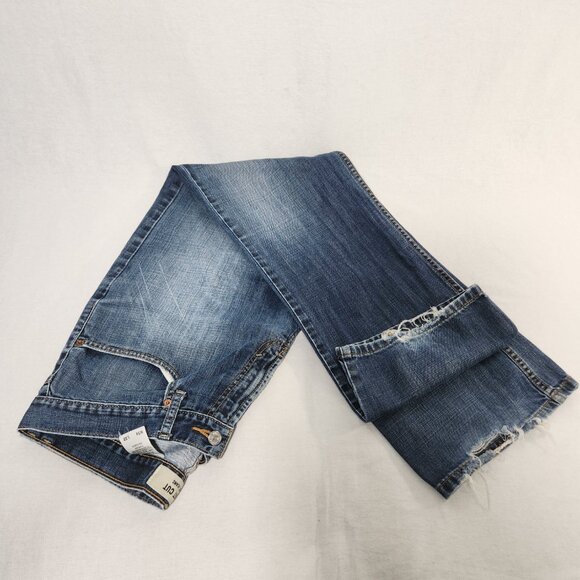 Vintage LEVI'S 555 Hipster Faded Distressed BOOT CUT Jeans Men's Size W 34 L 32. - Picture 6 of 16